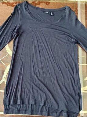 a new day Black Scoop Neck Long Sleeve Tee